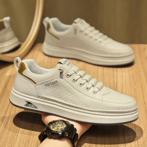 мужские кроссовки с кожаным верхом и дышащими 9987