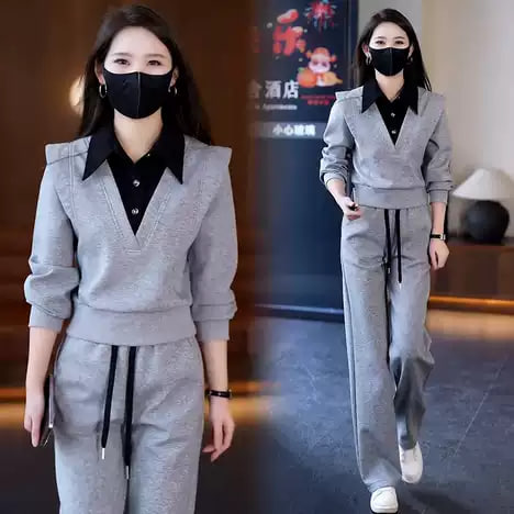 Свитер с лацканами из хлопка